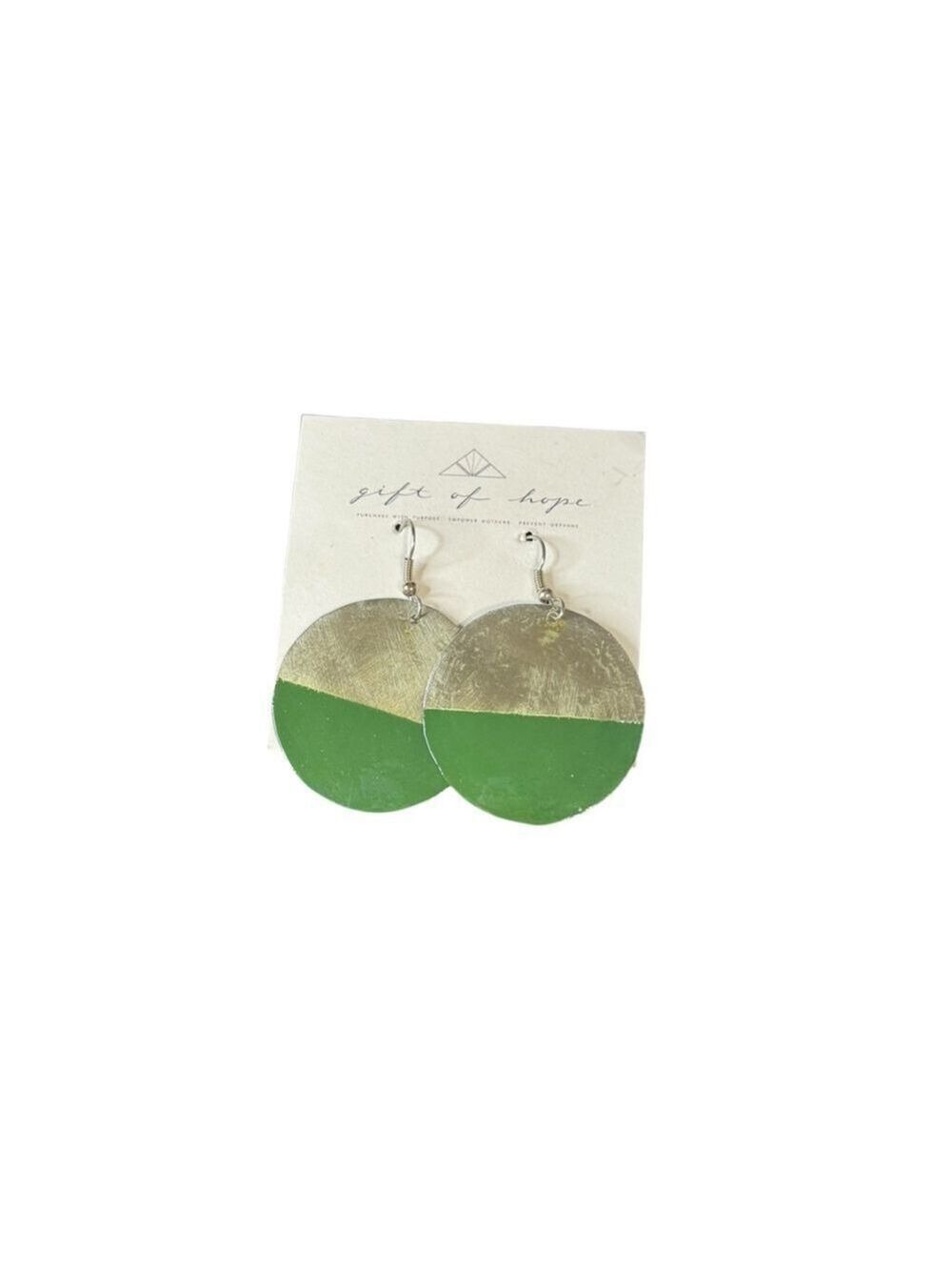 Women's Gift of Hope Green Gold Be Bold Drop Earrings One Size